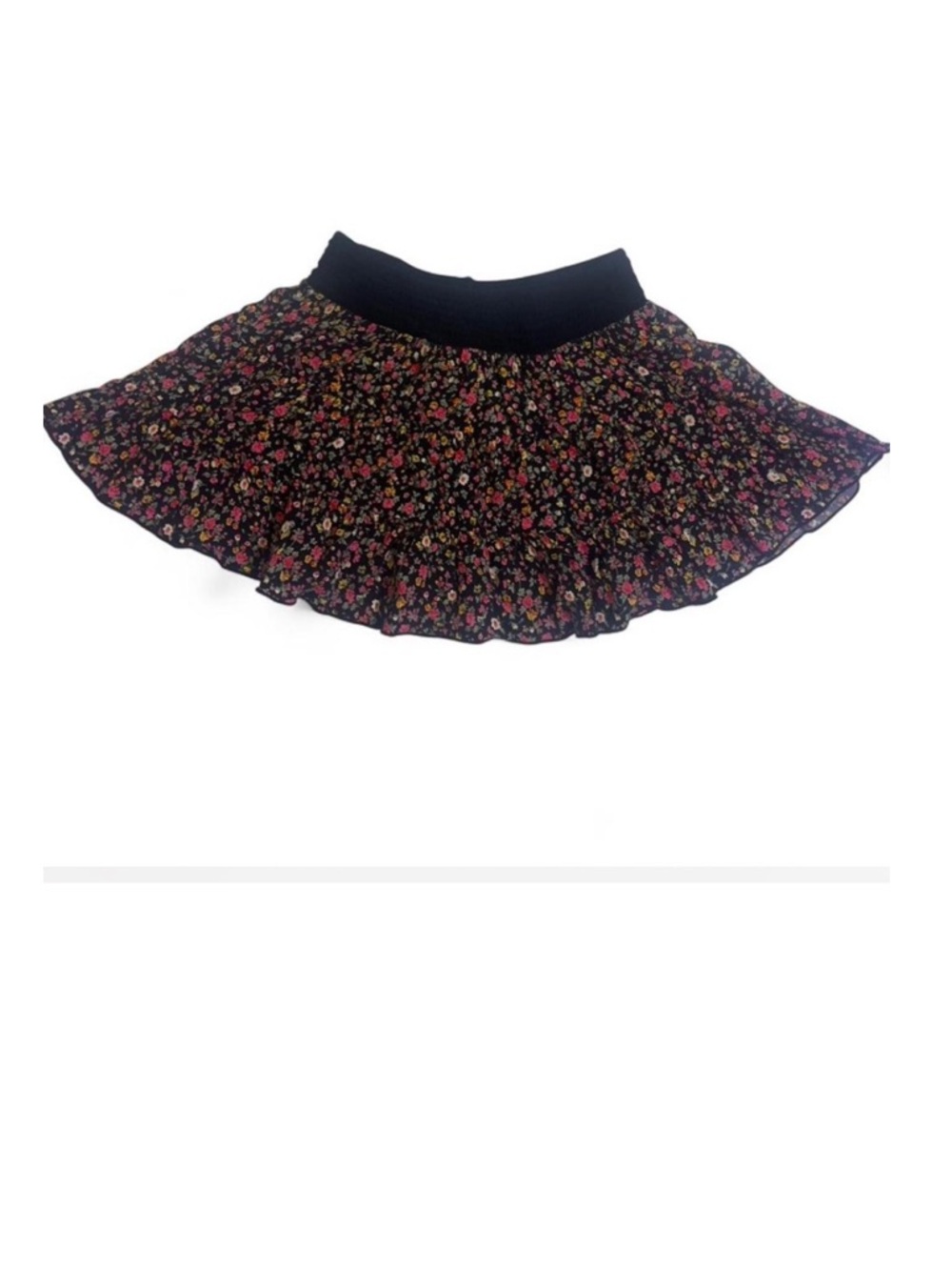 Joe Benbasset Black Floral Skater Skirt size medium punk preppy coquette girly